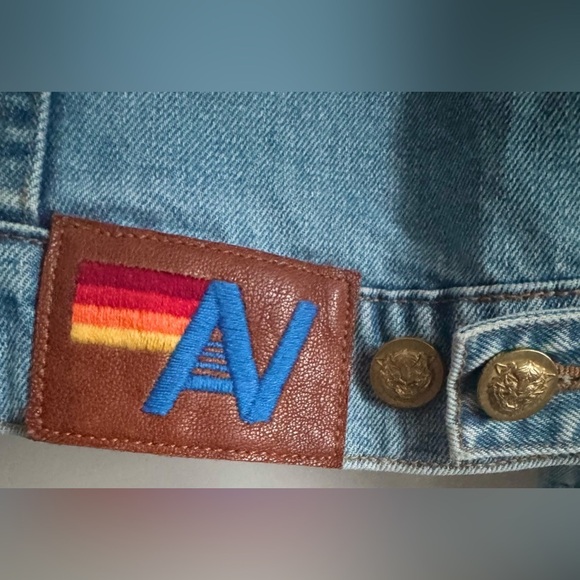 Aviator Nation Oversized Concert Denim Jacket USA Forth of July - Picture 10 of 17